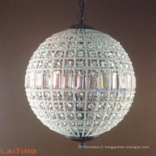 Classique Ronde Cristal Graupel Lustre Vintage Pendaison Globe Pendentif Lumière 71153